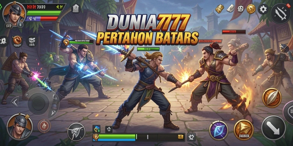 Gameplay DUNIA777 yang seru dan penuh aksi pertarungan.