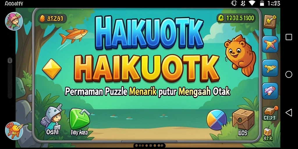 Tampilan gameplay HAIKUOTK dengan teka-teki yang menarik dan interaktif.