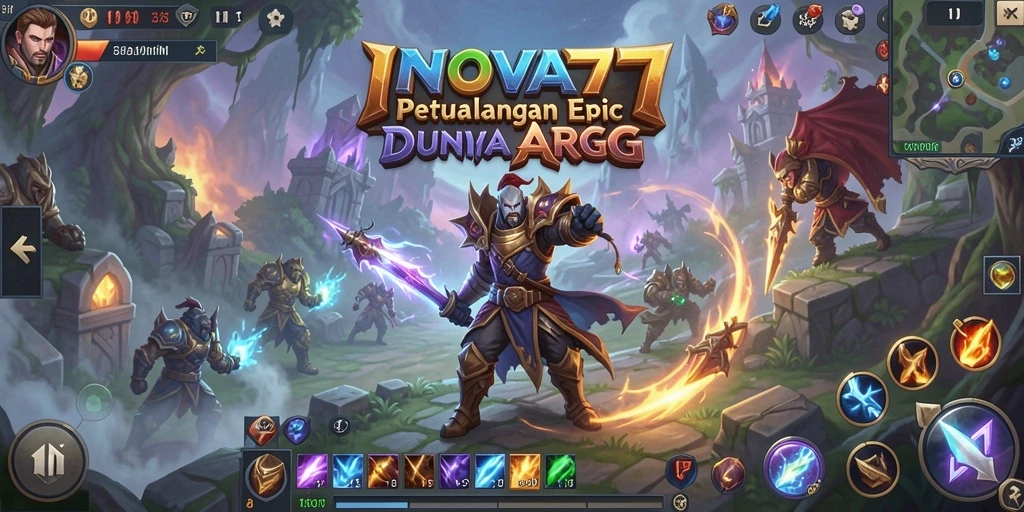 Screenshot gameplay INOVA77 menampilkan aksi pertarungan seru di dunia ARPG.