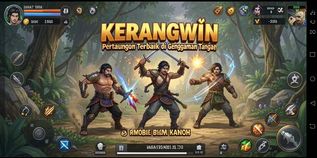 Gameplay pertarungan mendebarkan dari KERANGWIN dengan aksi yang intens.