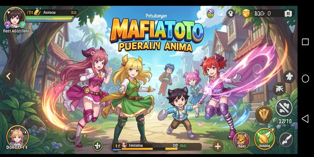 Tampilan menarik dari gameplay MAFIATOTO di dunia anime.