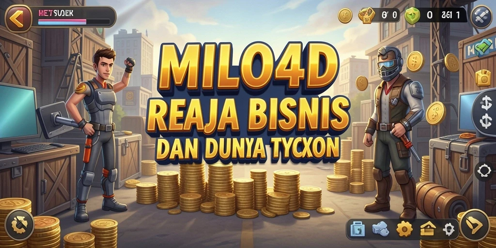 Screenshot utama MENUNJUKKAN gameplay Tycoon yang menarik dan interaktif.