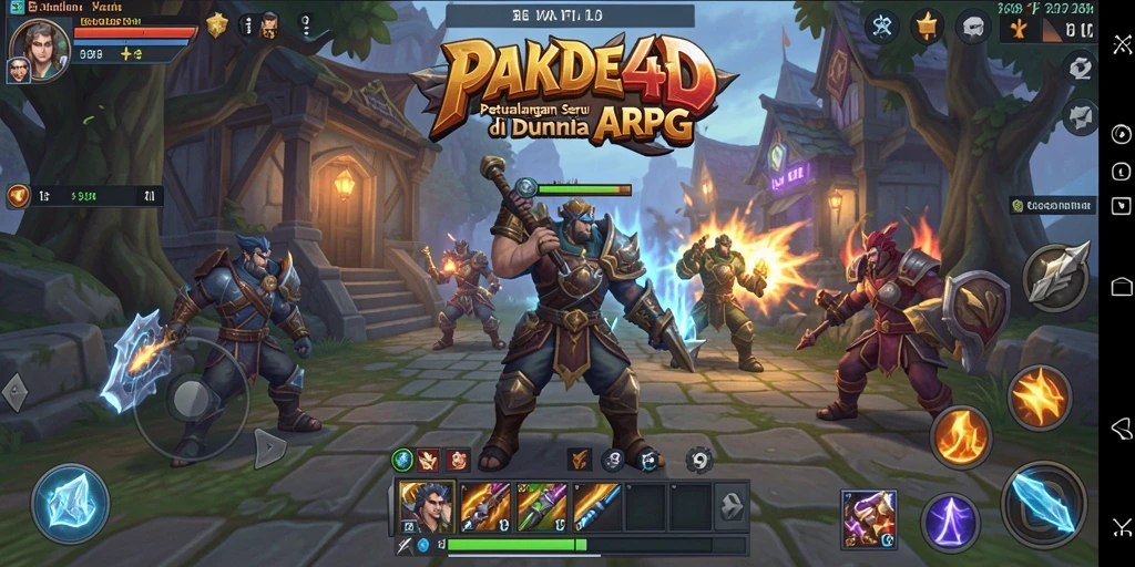 Screenshot utama gameplay <strong>PAKDE4D</strong> menunjukkan aksi pertempuran seru.