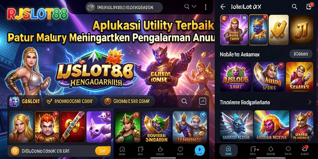 Tampilan screenshot utama RJSLOT88 dengan antarmuka Utility yang menarik.