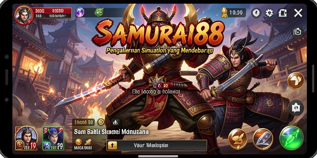 Tampilan gameplay menarik dari SAMURAI88 yang menggambarkan aksi samurai.