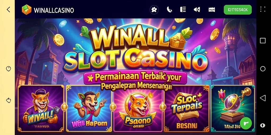 Tampilan menarik dari gameplay slot di WINALLCASINO.