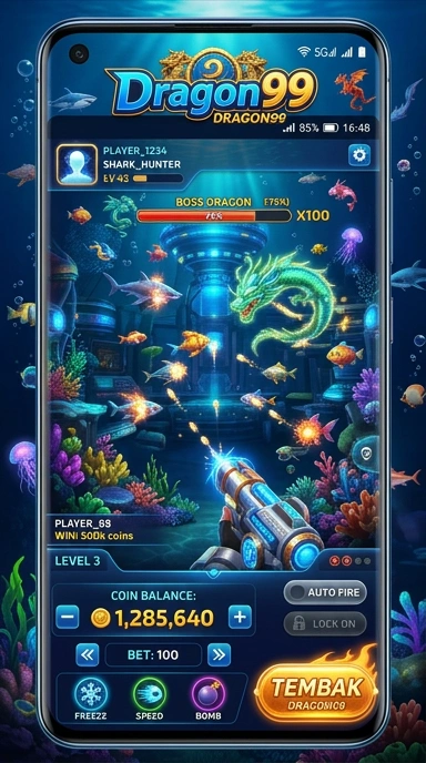Tampilan antarmuka aplikasi dragon99 yang user-friendly.